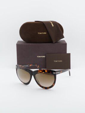 Tom Ford Doris FT1112 53G Cat Eye Sunglasses - Havana / Brown